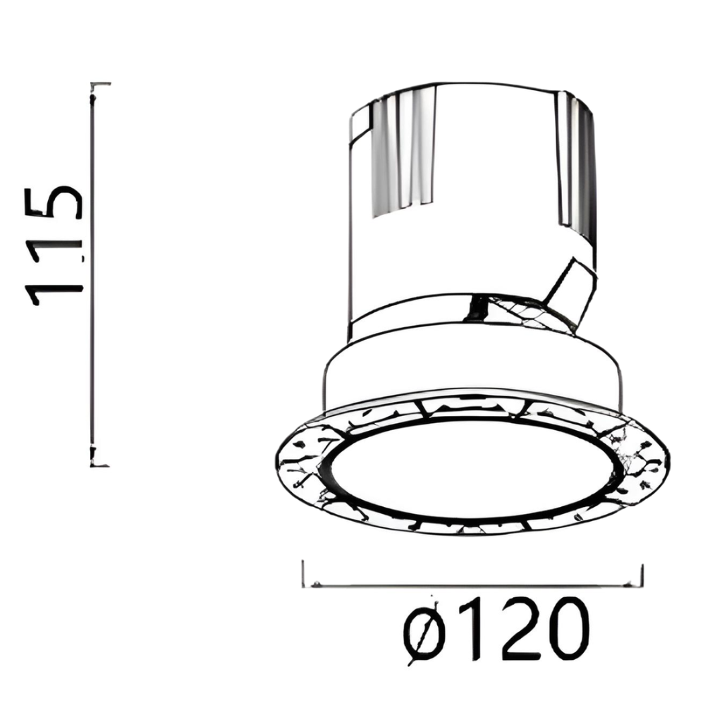 Graceville Series -Round Trimless - Dimension