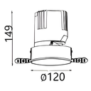 Graceville Series -Round Trimless - Dimension