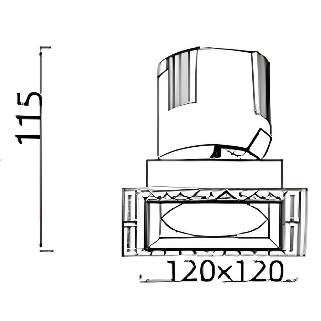 Graceville Series - Square - Trimless - Dimension