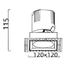 Graceville Series - Square - Trimless - Dimension