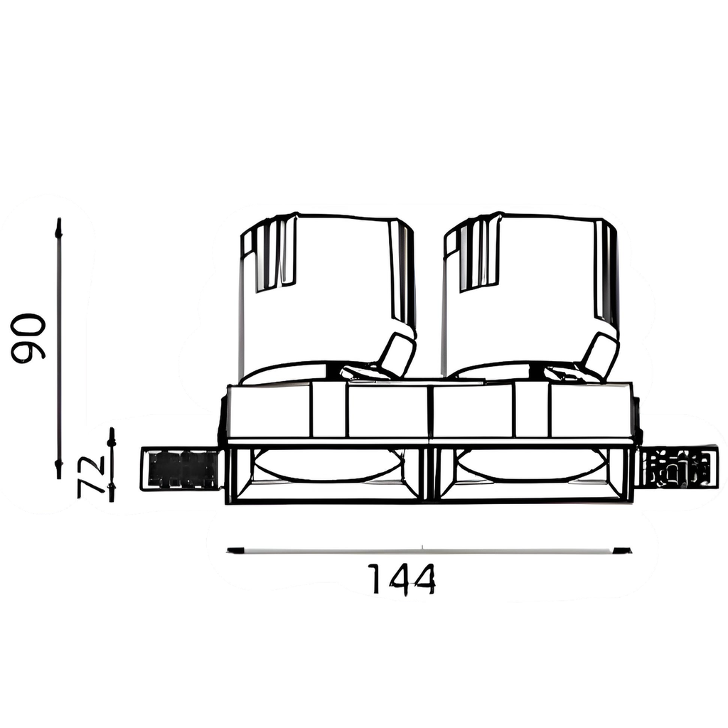 Graceville Series - Square - Trimless - Dimension