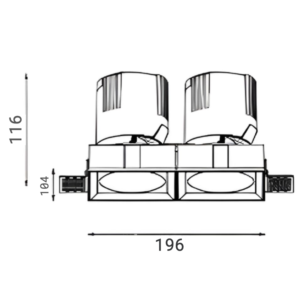 Graceville Series - Square - Trimless - Dimension
